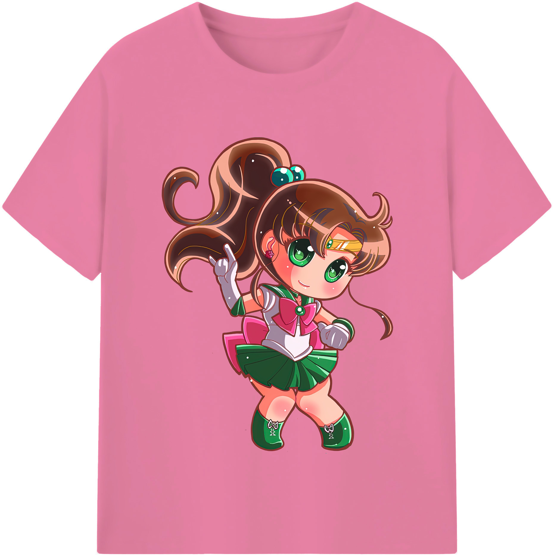 （画像用） 美少女戦士セーラームーン 木野 まこと きの まこと Sailor Moon Kino Makoto （セーラージュピター；Sailor Jupiter） 綿100％半袖Tシャツ（フロントプリント）